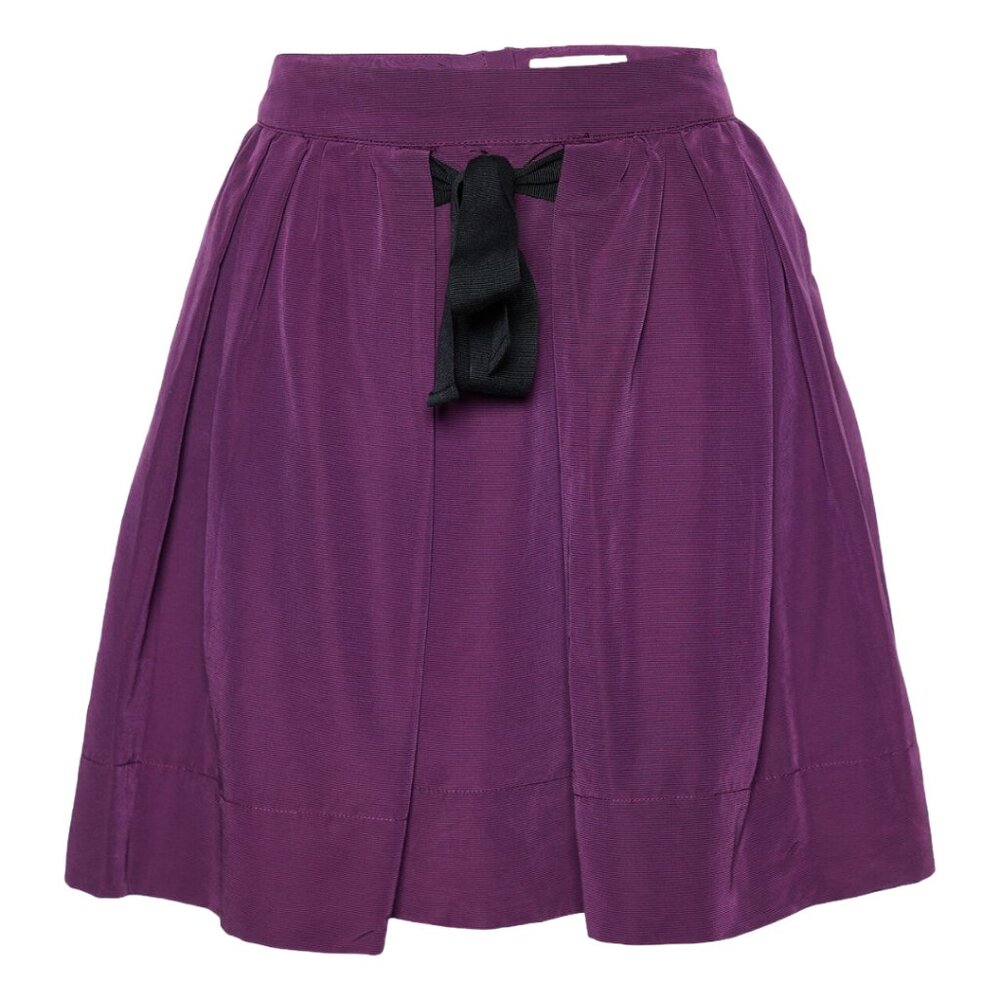 See By Chloe Purple Skirt Tie Detail Minimalist Goth Dark Academia Preppy‎